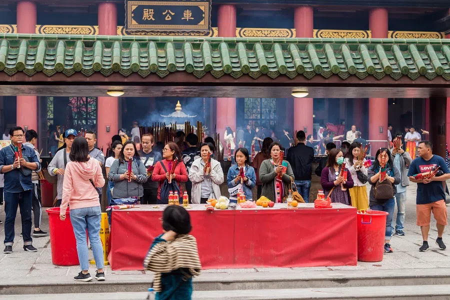 People visit Che Kung Temple in Hong Kong, China. (iStock)