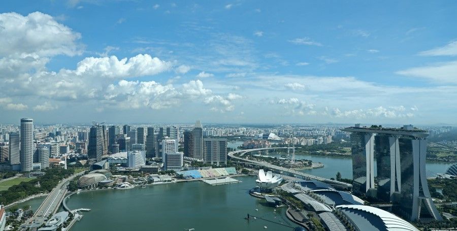 The skyline of Singapore's Central Business District, 1 December 2021. (SPH Media)