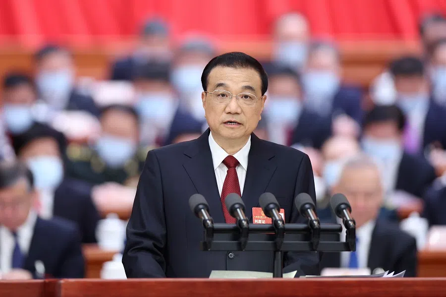 Chinese Premier Li Keqiang delivers the government work report on 5 March 2023 at the Great Hall of the People in Beijing, China. (CNS)