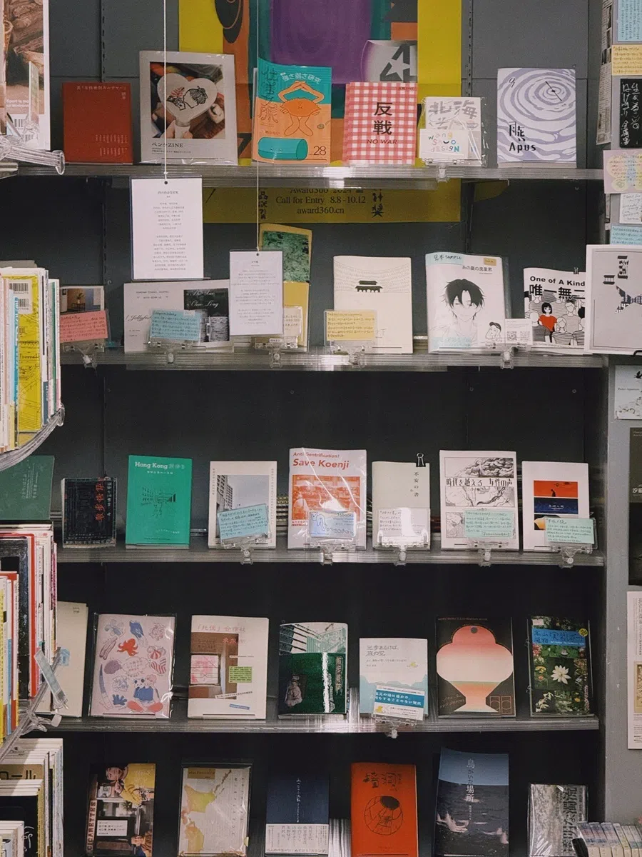 Tokyo independent bookstore ODY CELL has an entire shelf reserved for independent publications.