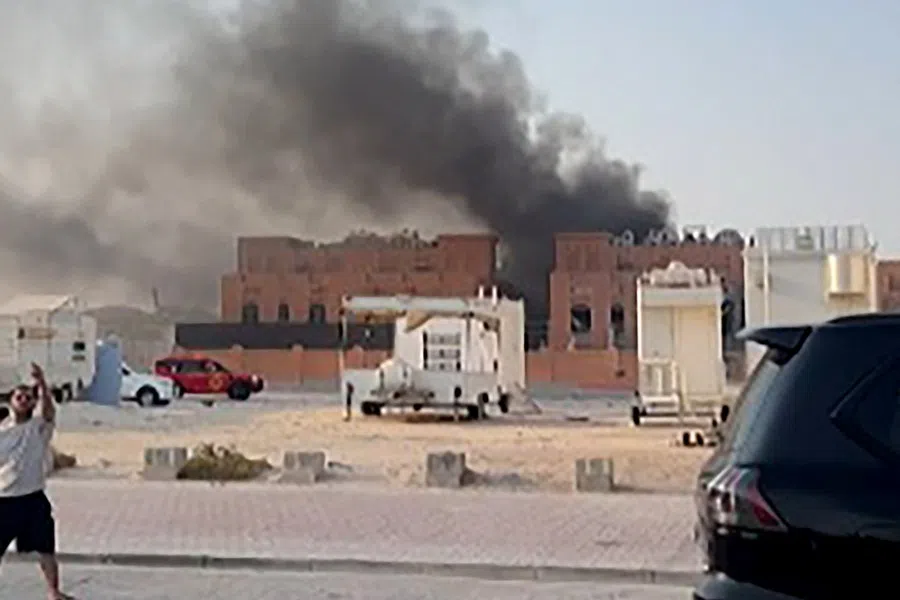 This frame grab taken from an AFPTV footage shows smoke billowing after explosions in Qatar’s capital Doha on 9 September 2025. Israel’s military said it carried out air strikes on 9 September targeting senior Hamas leaders in the Qatari capital Doha, the venue of multiple rounds of talks aimed at ending the Gaza war. (Jacqueline Penney/AFP)