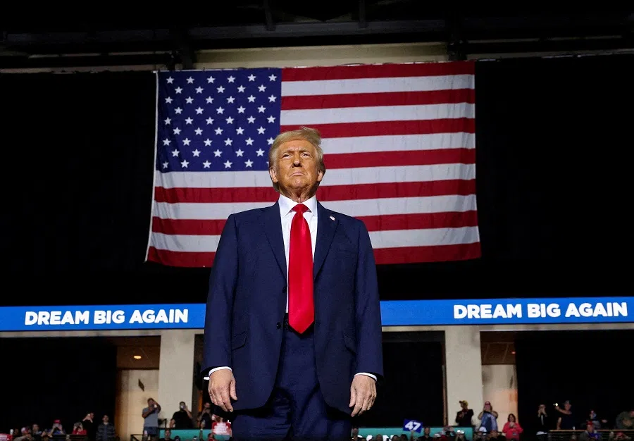 President-elect Donald Trump attends a campaign event in Pennsylvania on 29 October 2024.