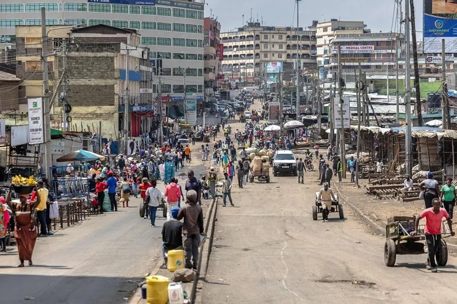 People on a street in Nairobi on 19 May 2026.