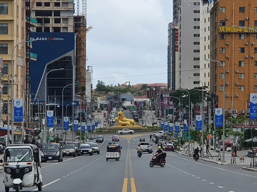 A general view of traffic in Sihanoukville, Cambodia. (SPH Media)