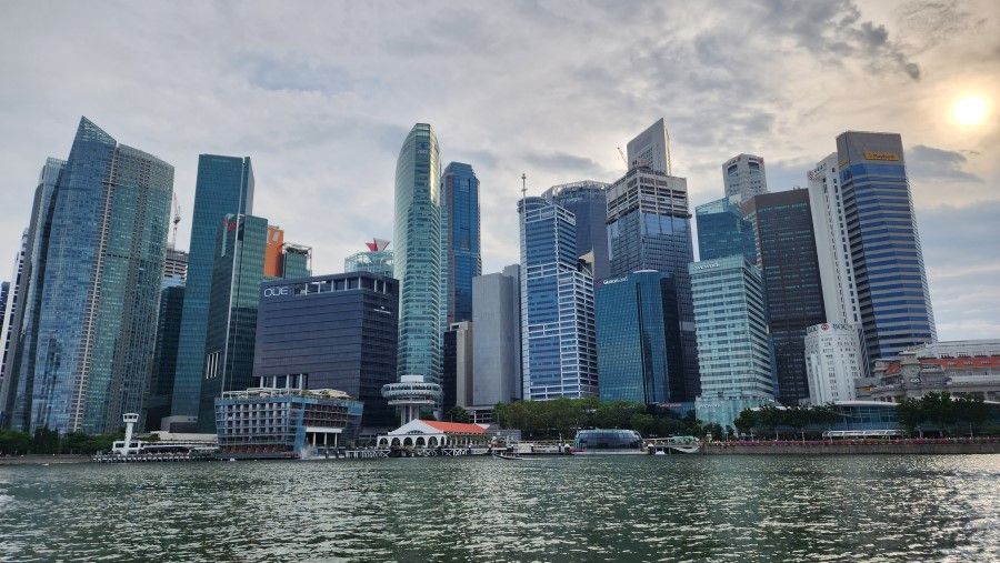 A view of Singapore's central business district, May 2023. (SPH Media)
