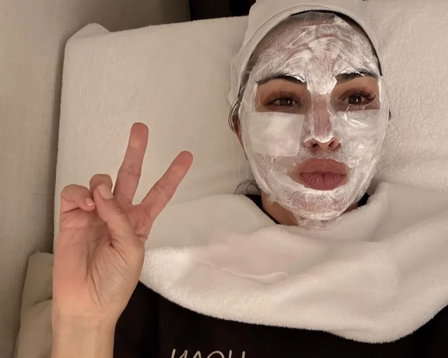 Kim Kardashian posted about beauty treatments in South Korea. (Kim Kardashian/Instagram)