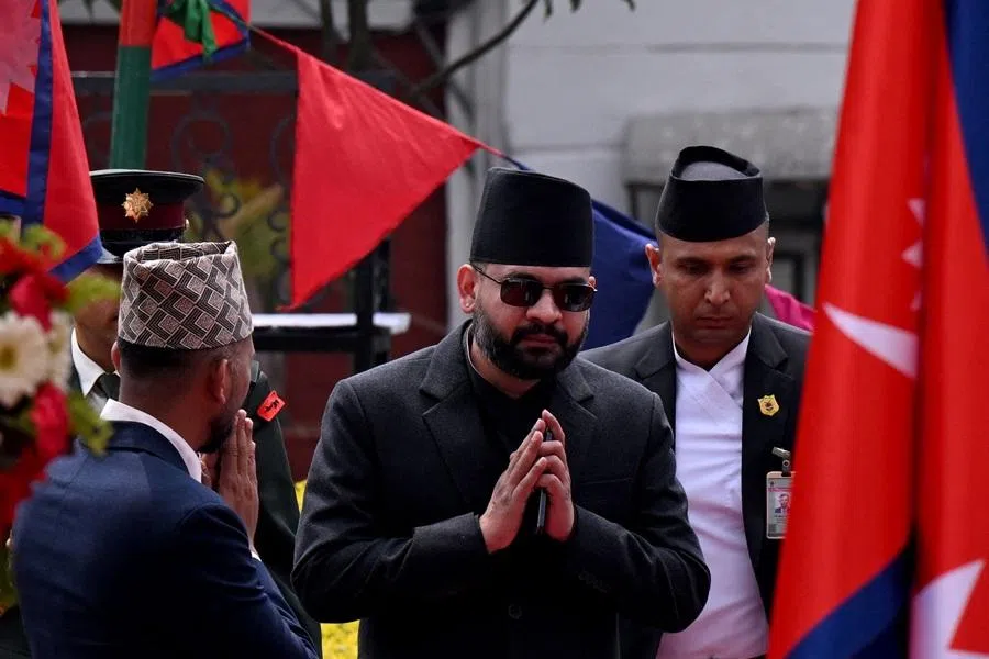 Rastriya Swatantra Party (RSP) leader Balendra Shah (C) arrives to take oath as Nepal's new prime minister during a swearing-in ceremony in Kathmandu on 27 March 2026.