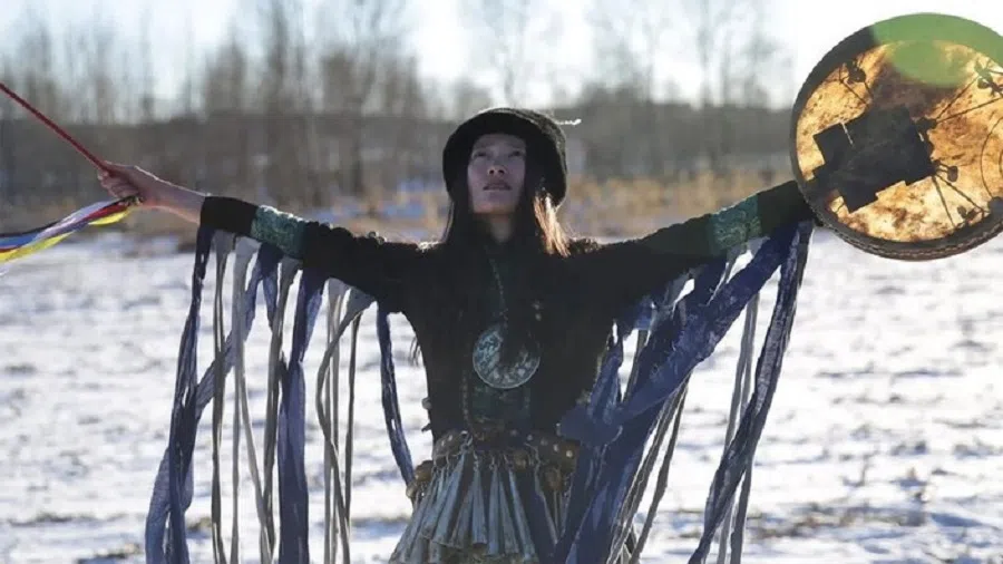 Still photo from Cai Chengjie’s film The Widowed Witch (2017).