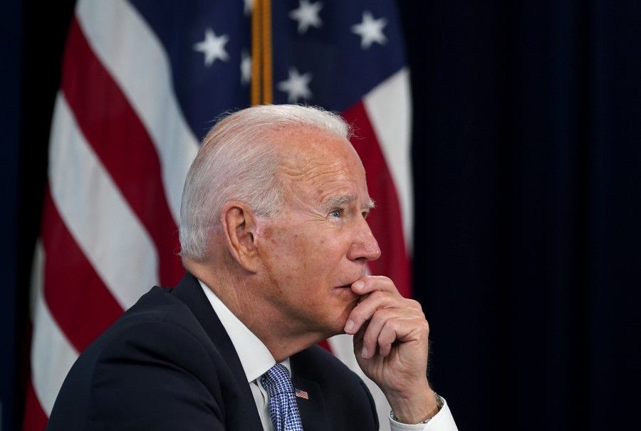 US President Joe Biden holds a meeting at the White House in Washington, U.S., 30 June 2021. (Kevin Lamarque/Reuters)