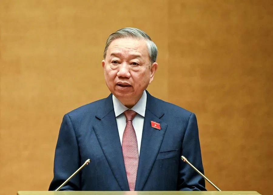 Vietnam's Communist Party General Secretary To Lam speaks during the opening session of the National Assembly in Hanoi on 6 April 2026. (AFP)