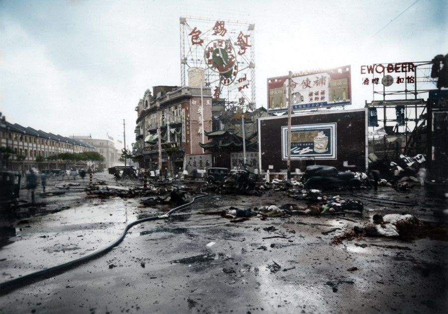 On 14 August 1937, thousands were tragically killed when the Great World Amusement Centre in Shanghai was accidentally bombed by the Chinese Air Force in an attempt to get at the Japanese. This was one of the terrible costs of China's war efforts.