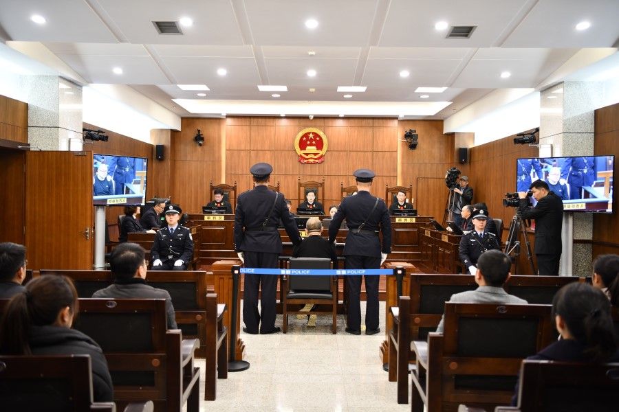 Sun Xiaoguo in court. (Xinhua)