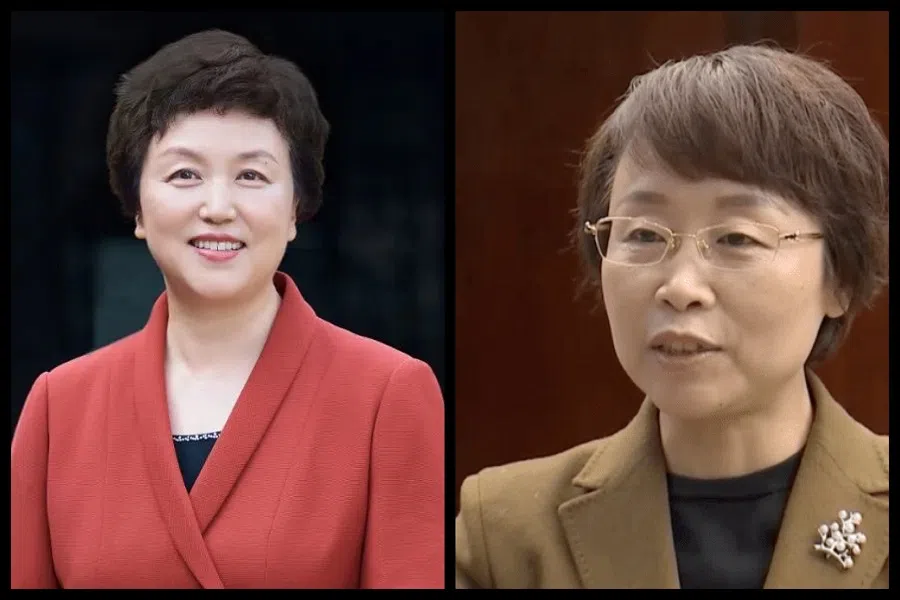 (From left): Deputy director of the CCP United Front Work Department Chen Xu and deputy director of the Cyberspace Administration of China Cao Shumin. (Internet)