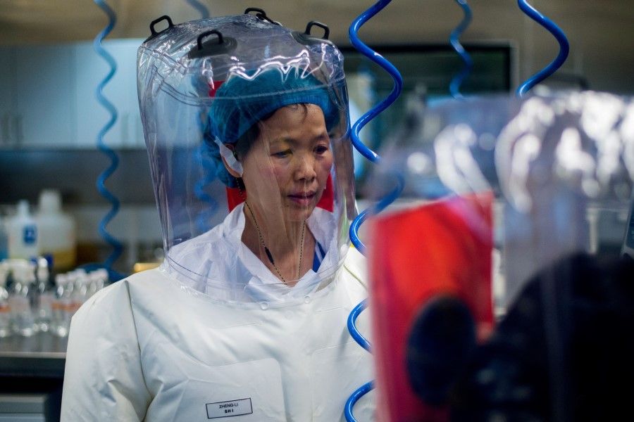 This file photo taken on 23 February, 2017 shows Chinese virologist Shi Zhengli inside the P4 laboratory in Wuhan. (Johannes Eisele/AFP)
