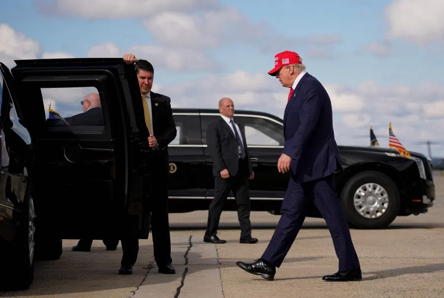 US President Donald Trump departs Air Force One on 30 October 2025 at Joint Base Andrews, Maryland.