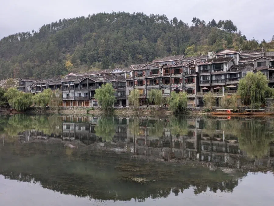 Fenghuang old town in the daytime is rustic and elegant.