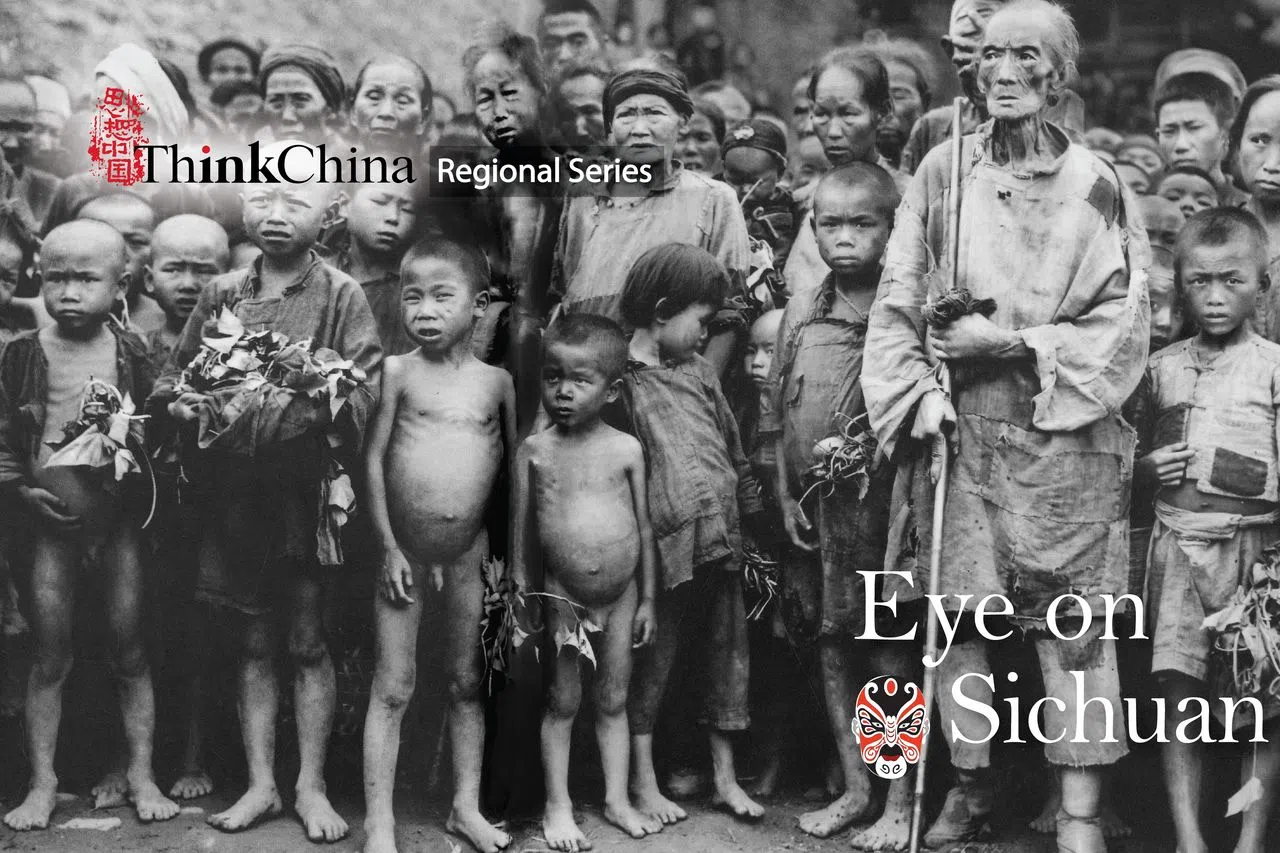 ​​Starving residents fleeing to other provinces as famine hit Sichuan in 1937. (Hsu Chung-mao)