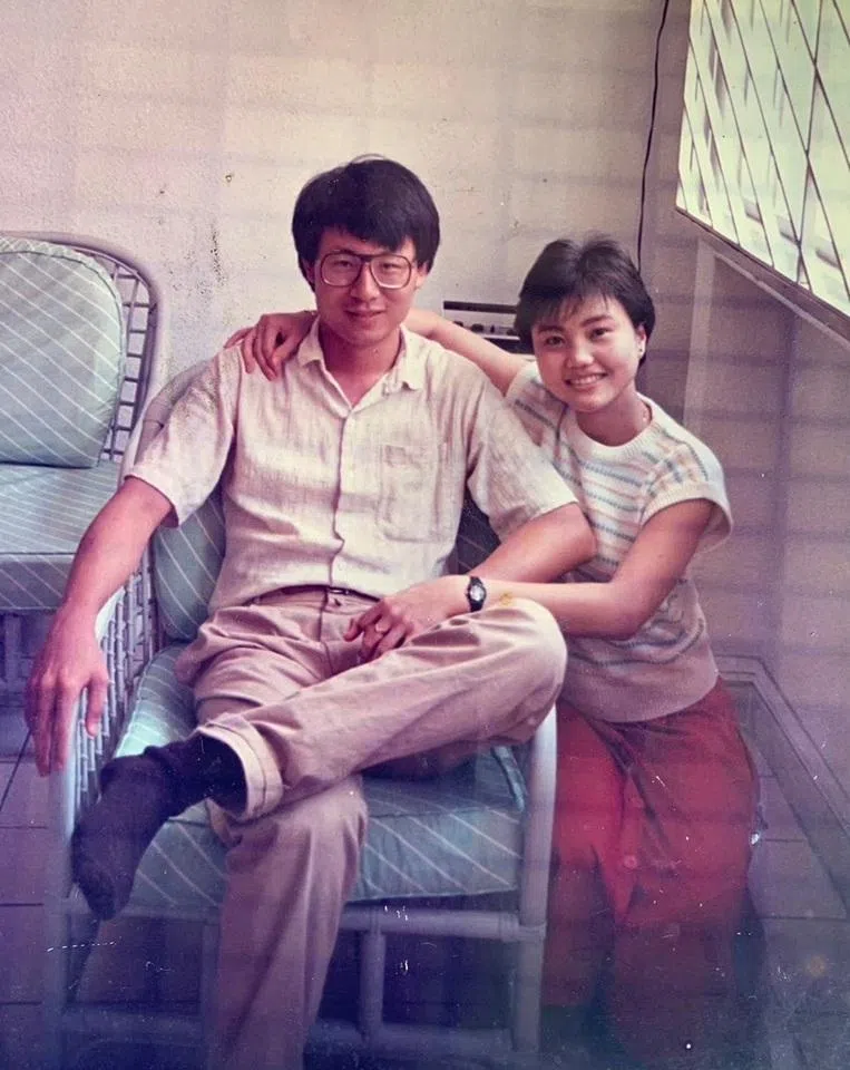 Maggie and me at my brother-in-law’s home in Singapore following our marriage, 1988.
