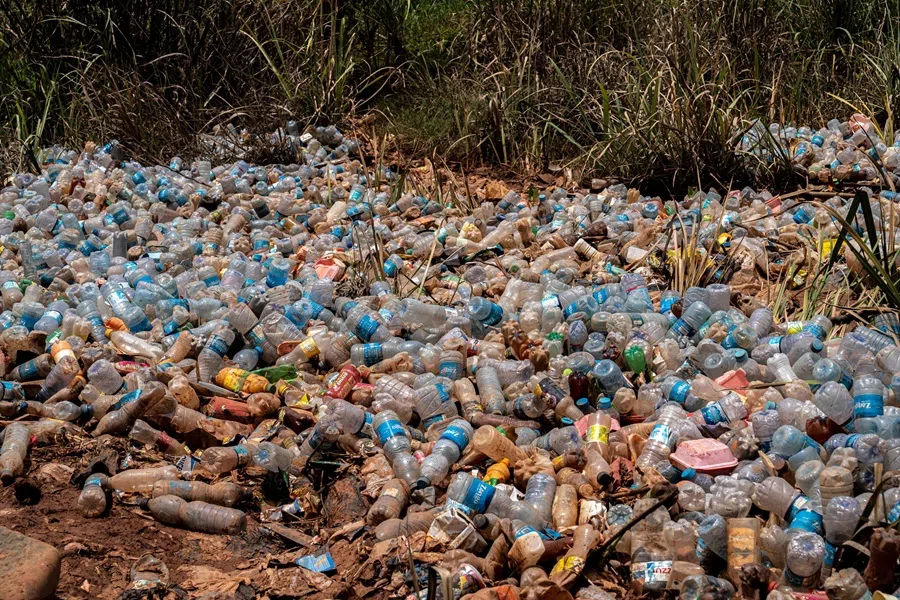 A general view of a polluted field in the Kamitete district of Lubumbashi on 24 November 2025. (Glody Murhabazi/AFP)
