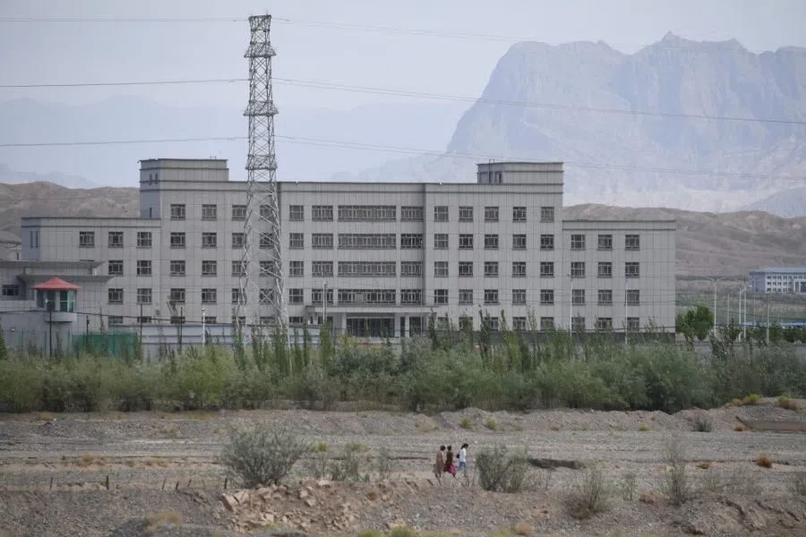 This file photo taken on 2 June 2019 shows a facility believed to be a re-education camp where mostly Muslim ethnic minorities are detained, in Artux, north of Kashgar in China's western Xinjiang region. (Greg Baker/AFP)