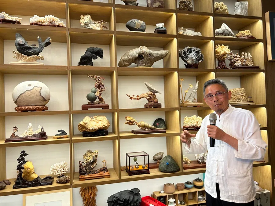 Once a miner, Ge Yuande is now a stone artist. (Yush Chau/SPH Media)