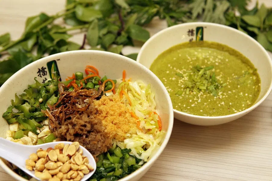 Lei cha is a Southern Chinese tea-based gruel widely eaten by the Hakka people. (SPH)