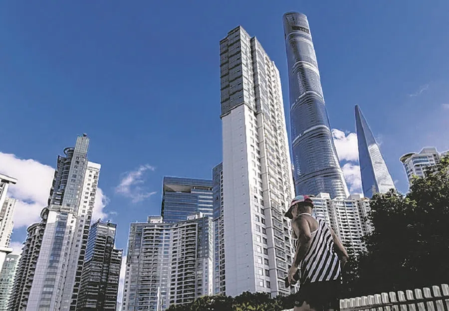 Runners in Shanghai, China, on 13 September 2024. China’s central bank has announced a sweep of support for the economy, as pressure mounts on authorities to unleash stimulus and hit this year’s growth target of around 5%.