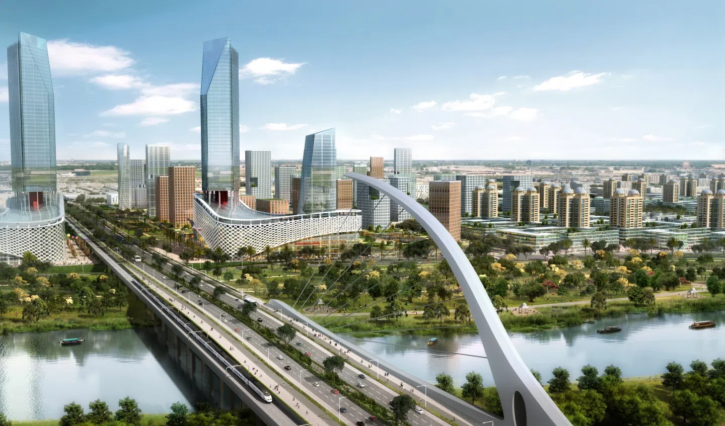 Artist's impression of Sino-Singapore Guangzhou Knowledge City. (ASCENDAS)