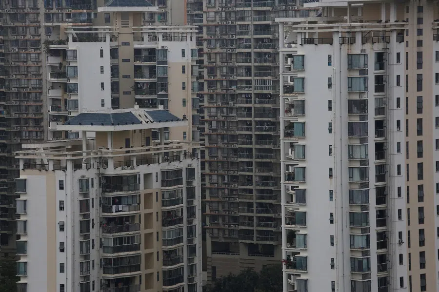 Residential apartments are located in downtown Shenzhen, China, on 26 April 2017. (Bobby Yip/Reuters)