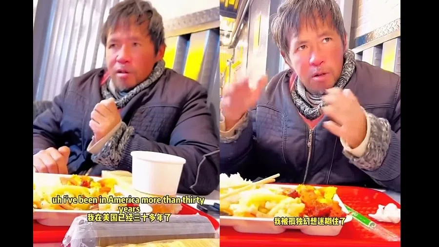 Sun Weidong has lived in the US for over 30 years, but more than half of that time on the streets of New York. (Screen grab from video)