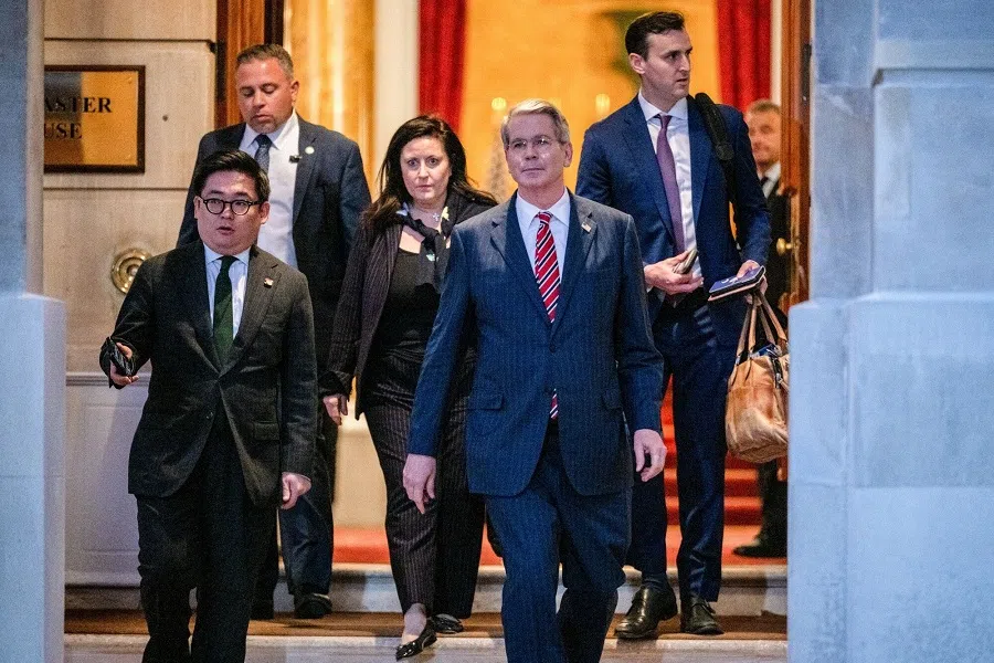 US Treasury Secretary Scott Bessent departs following trade talks at Lancaster House in London, UK, on 10 June 2025. (Chris J. Ratcliffe/Bloomberg)