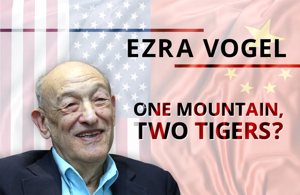 Ezra Vogel, Henry Ford II Professor of the Social Sciences Emeritus, Harvard University. (Vogel photo: Neoh Kee Leng, Graphic: Jace Yip)