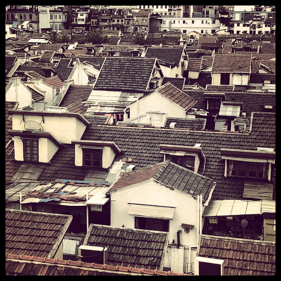 Typical roofscape of the dwellings targeted for replacement with modern developments.