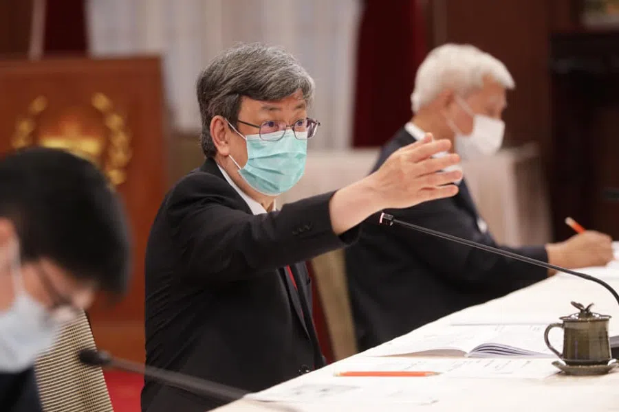Former Vice-President Chen Chien-jen at a session of a human rights committee, 7 May 2020. (Facebook/Chen Chien-jen)
