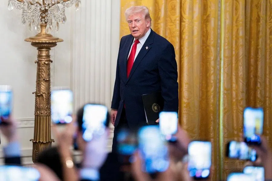 US President Donald Trump at the East Room of the White House in Washington, DC, US, on 26 March 2026. (Aaron Schwartz/Bloomberg)