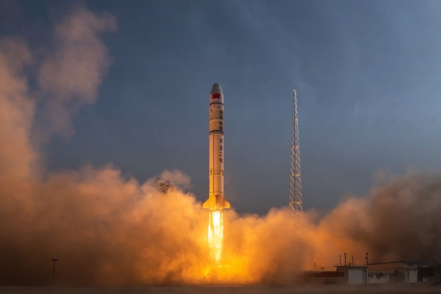 A shot of the Tianlong-2 rocket launched by Space Pioneer in April 2023. (Photo provided by Space Pioneer)
