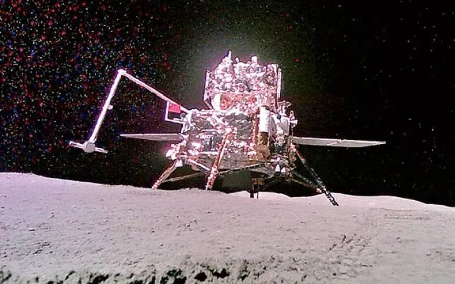 The Chang’e-6 landing on the moon in 2024. (Internet)