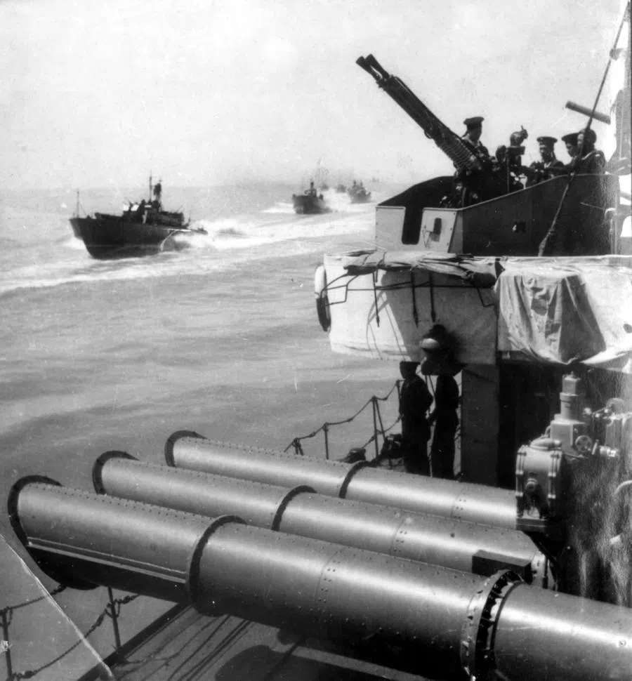 A People’s Liberation Army Navy fleet patrolling the Fujian coast, 1960s.