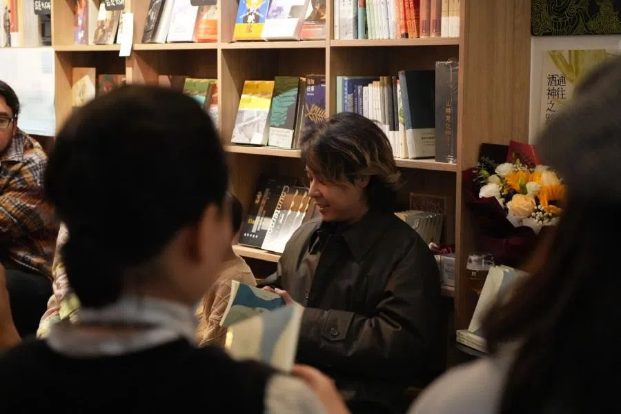 Zhu Yan at an event at Wild Pear Tree Bookstore. (Photo provided by interviewee)