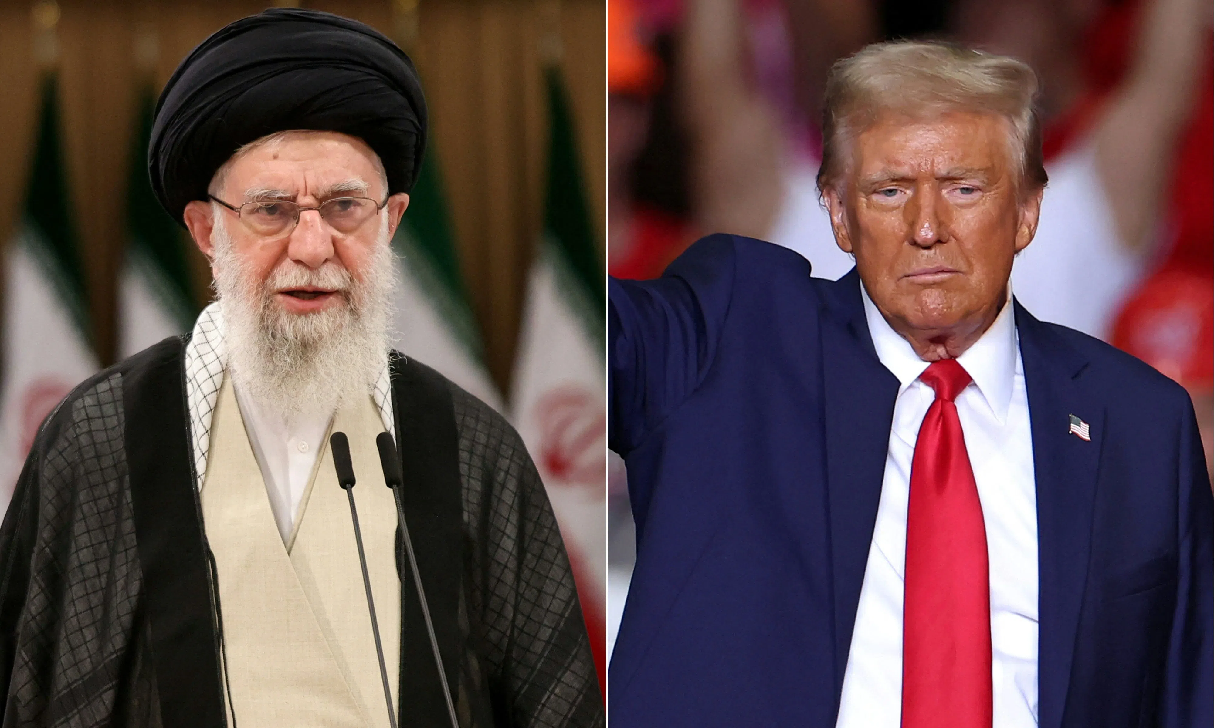 Iran’s Supreme Leader Ayatollah Ali Khamenei and US President-elect Donald Trump.