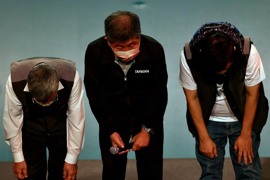 Chen Shih-chung, Democratic Progressive Party (DPP) candidate, concedes in the Taipei mayoral election in Taipei, Taiwan, 26 November 2022. (Ann Wang/Reuters)