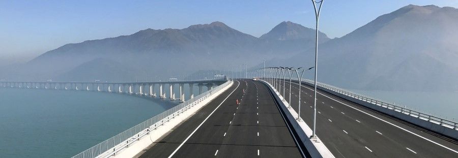 The road connecting Hong Kong, Zhuhai and Macau in the Guangdong-Hong Kong-Macau Greater Bay Area. (SPH Media)