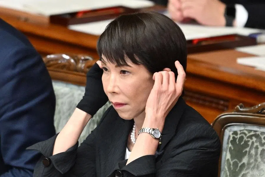Japan's Prime Minister Sanae Takaichi prepares to deliver her policy speech during the House of Representatives plenary session in Tokyo on 20 February 2026. (Kazuhiro Nogi/AFP)