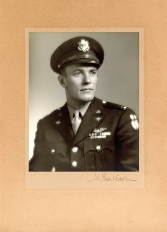 A signed photograph of William C. Mooney Jr. from World War II.