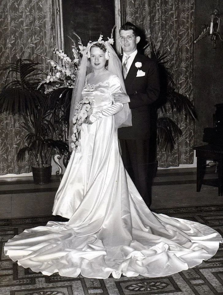 A wedding photo of Edward F. McNamara, 1951. (From the website dignitymemorial.com)