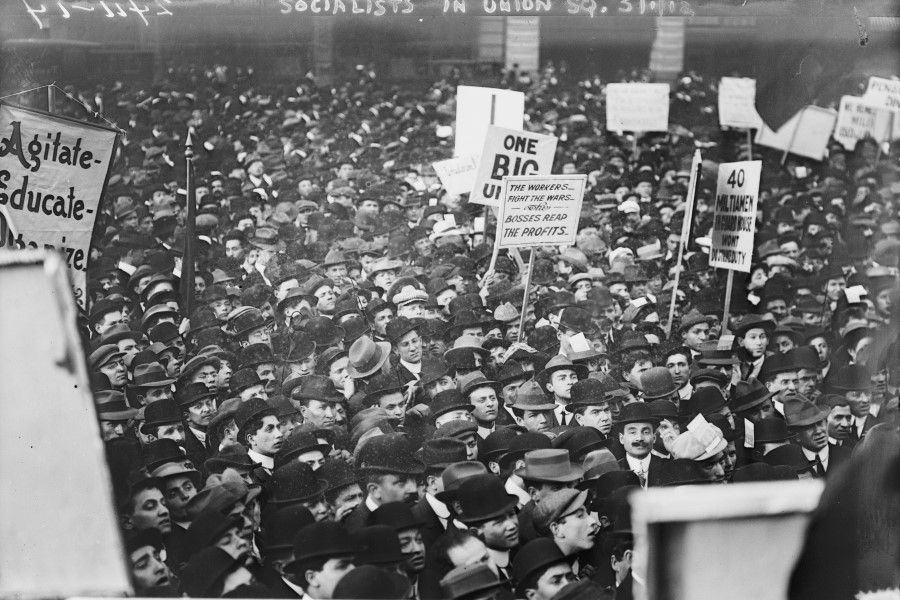 Socialists in Union Square, New York, 1 May 1912. (United States Library of Congress/Wikimedia)