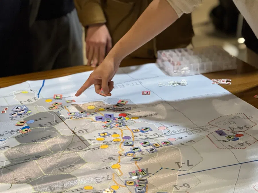 Students participate in a wargame jointly organised by National Taiwan University’s National Security & Strategy Studies Institution and KTT Popular Science Wargame. (Miao Zong-Han/SPH Media)