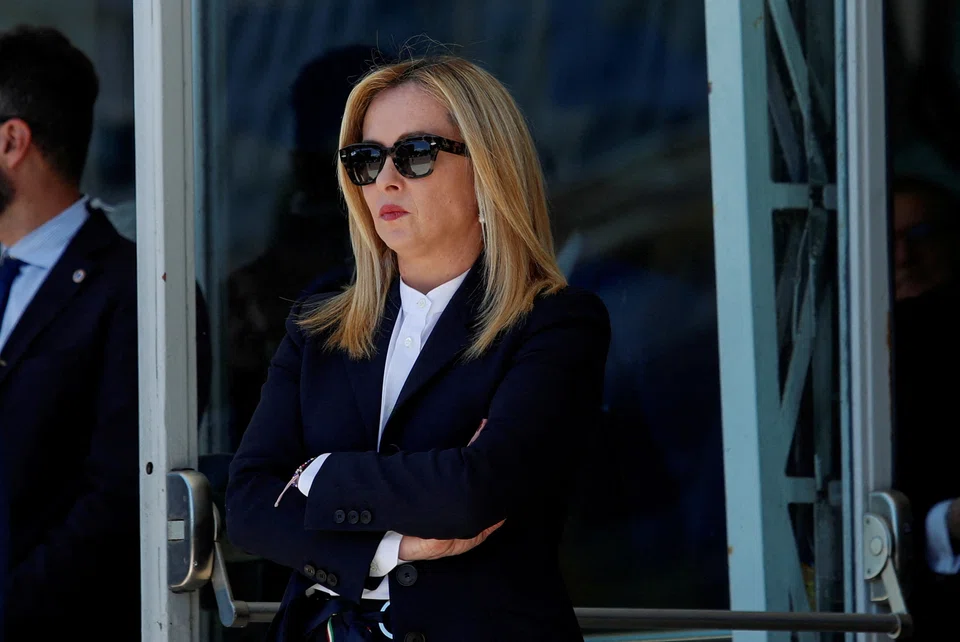 Italian Prime Minister Giorgia Meloni pictured here in Rome, Italy, on 26 April 2023. (Remo Casilli/Reuters)