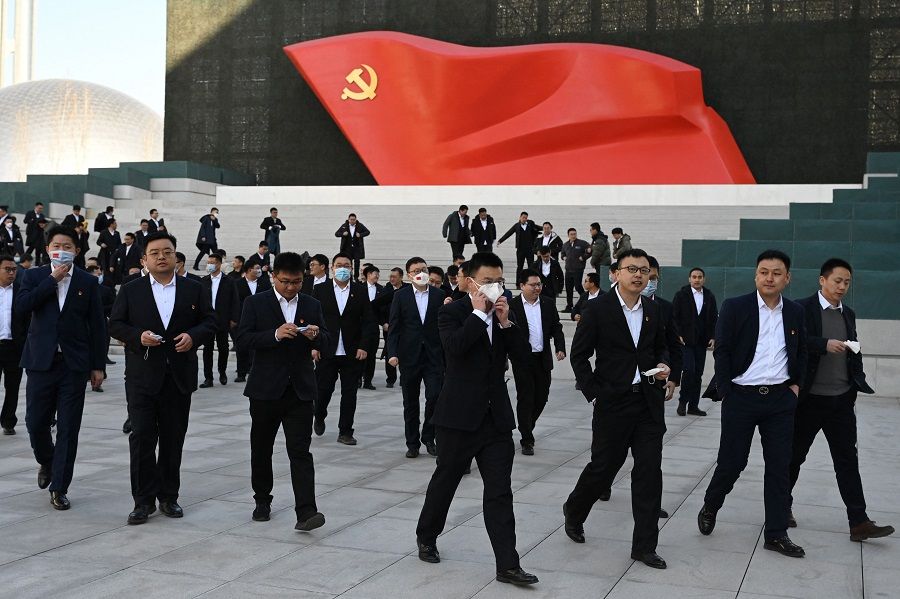 People visit the Museum of the Communist Party of China in Beijing, China, on 3 March 2023. (Greg Baker/AFP)