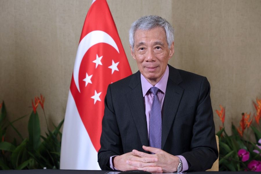 Singapore Prime Minister Lee Hsien Loong spoke to CCTV on 24 March. This photo shows PM Lee at the PN-UPI Linkage Virtual Launch, 21 February 2023. (Ministry of Communications and Information, Singapore)